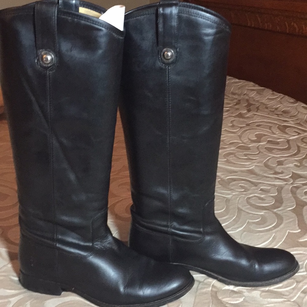 Frye Melissa Button Black boots